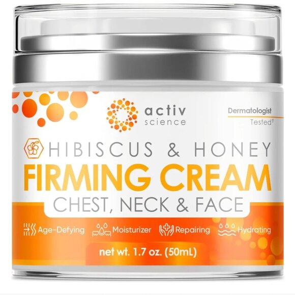 Hibiscus & Honey Firming Cream, Neck Firming Cream, Skin Tightening Cream - Picture 1 of 3